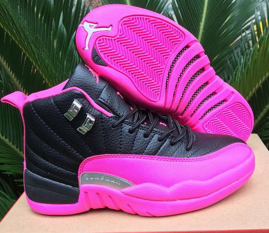 Womens Air Jordan Retro 12 Black Pink Czech